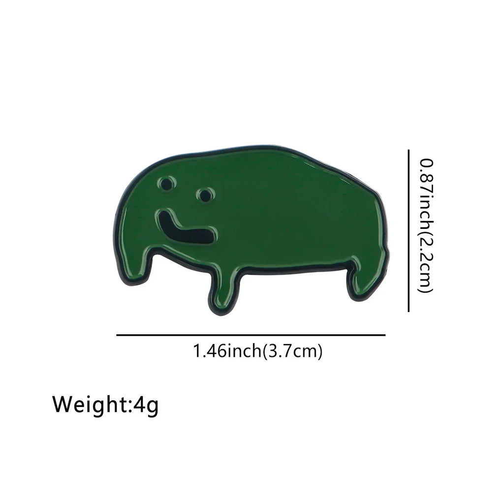 Sad Frog Enamel Pin 1