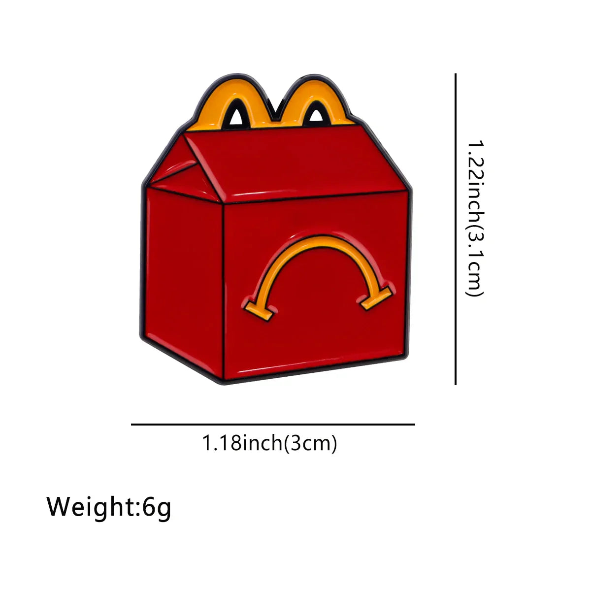 Sad Mc Donald Box Enamel Pin 1