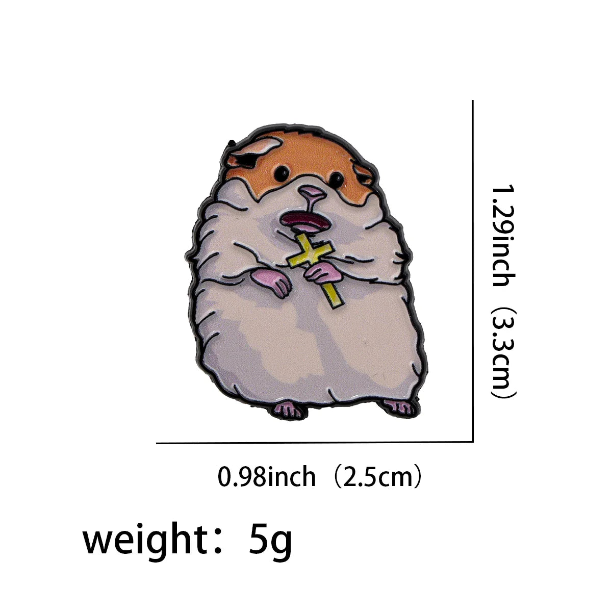 Screaming Hamster Enamel Pin 1