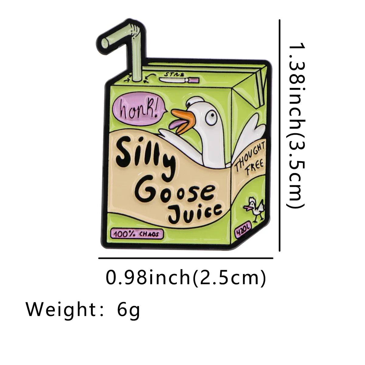 Silly Goose Juice Enamel Pin 1