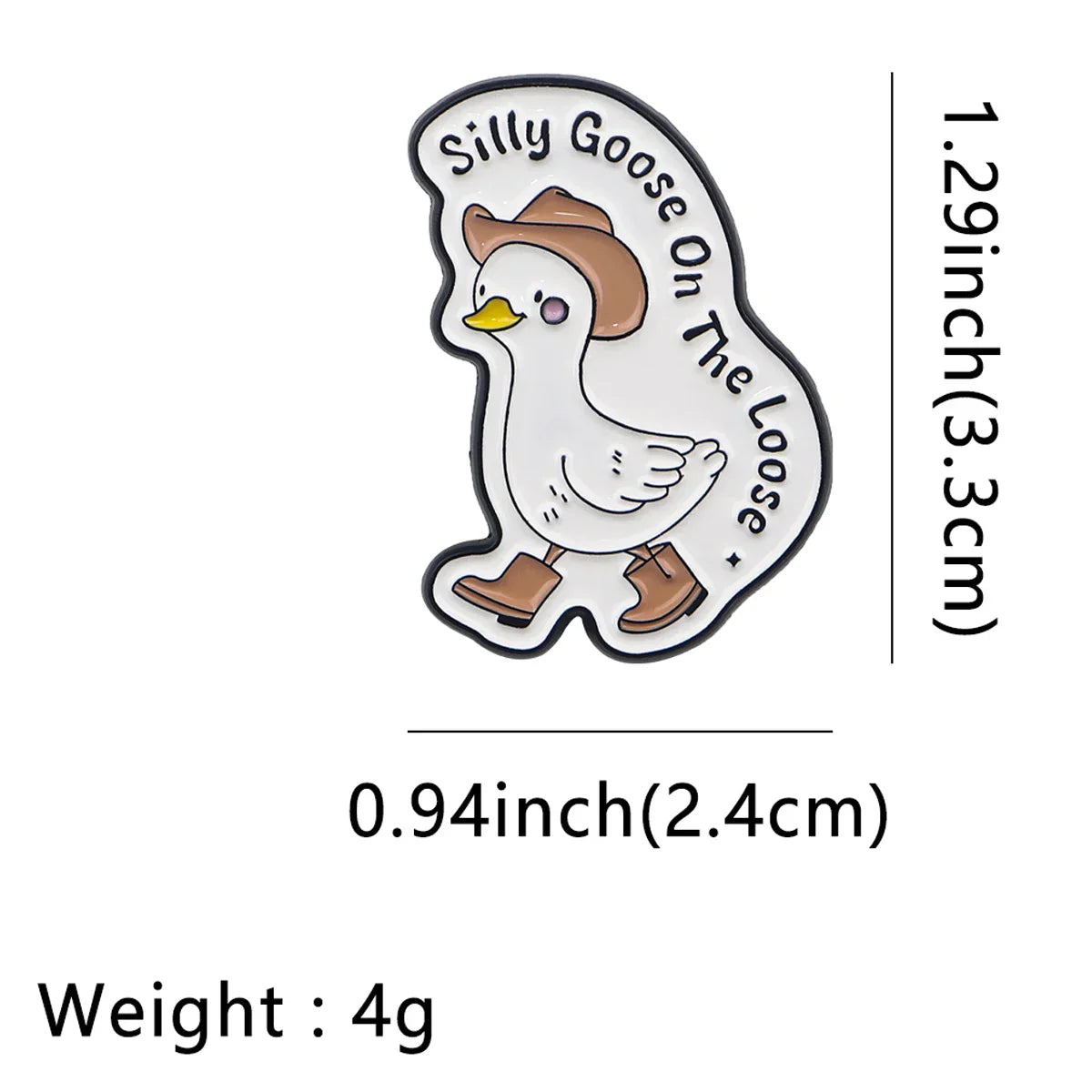 Silly Goose on The Loose Enamel Pin 1
