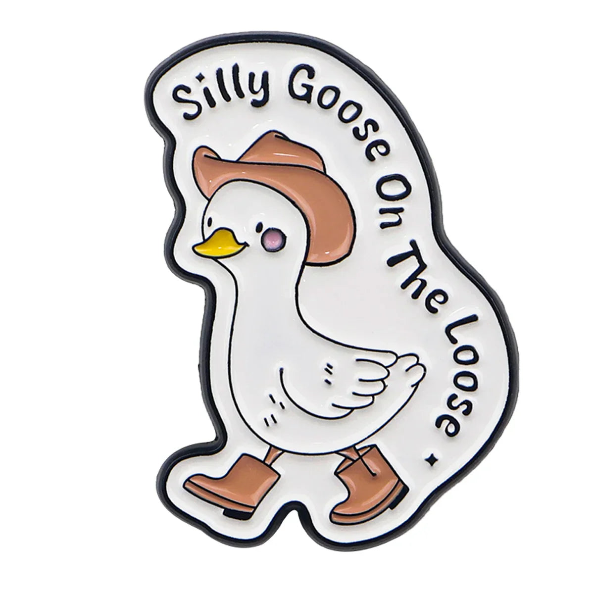 Silly Goose on The Loose Enamel Pin 1