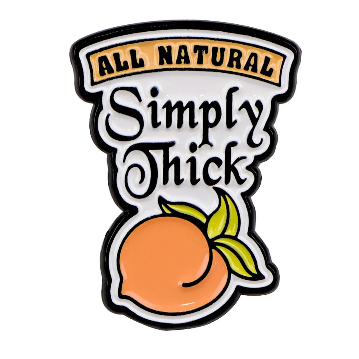 Simply Thick Peach Enamel Pin 1