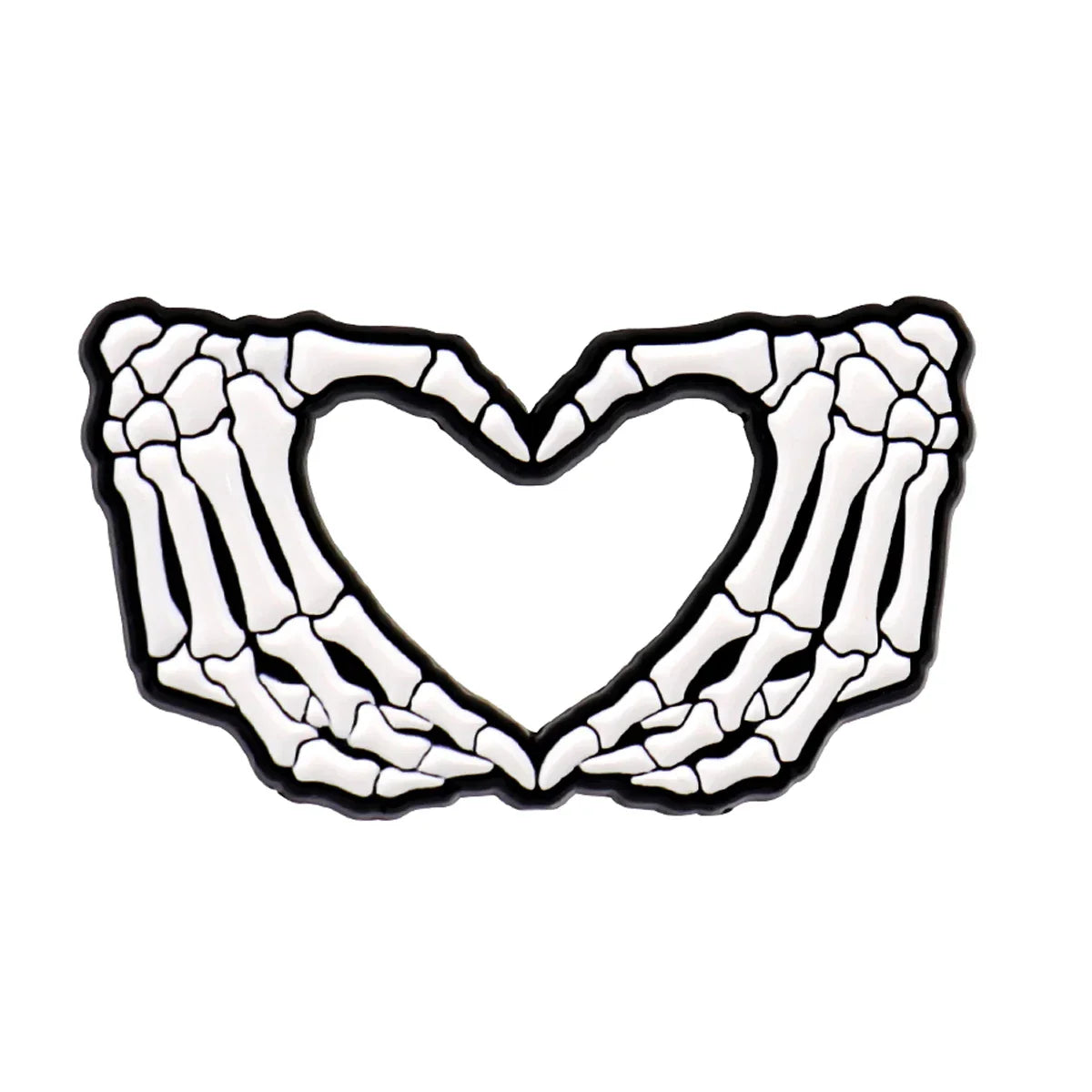 Skeletons Couple Heart Enamel Pin 2