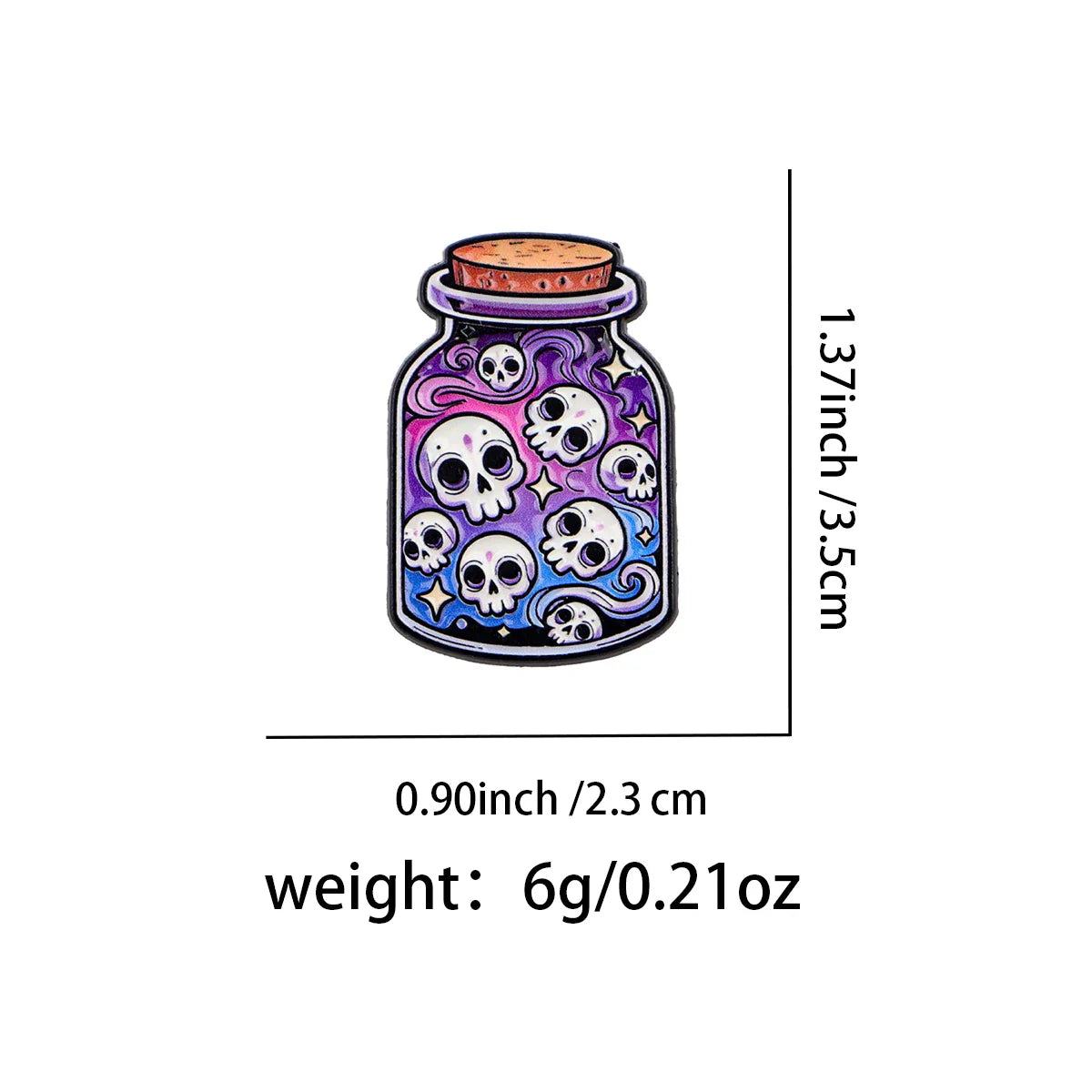 Skull Potion Enamel Pin - 1