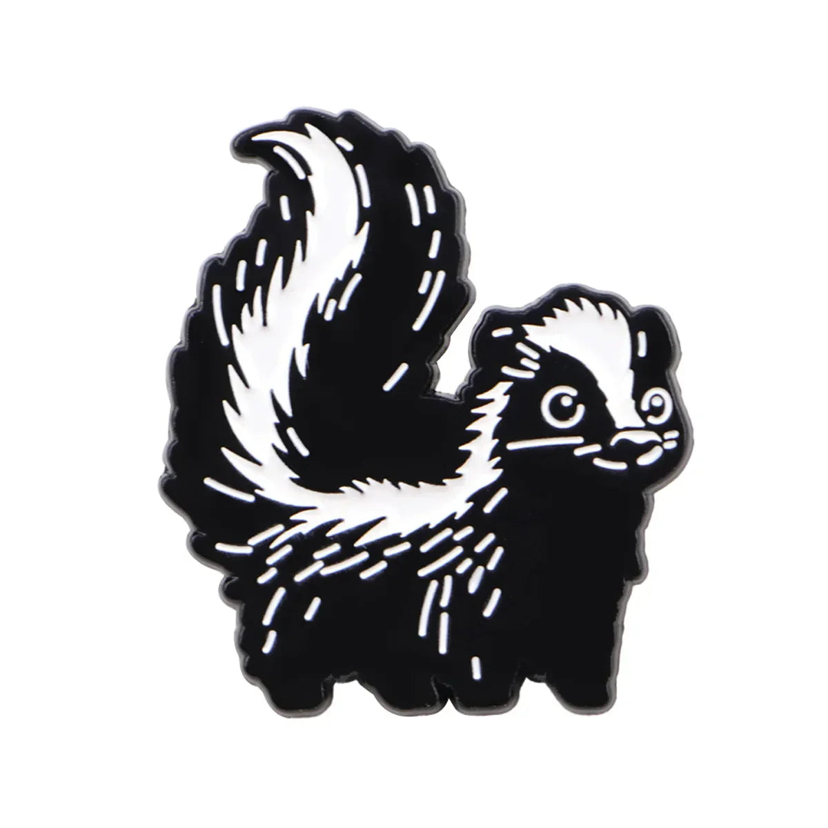 Cartoon Skunk Enamel Pin Funny Animal Brooch Pines Lapel Pins Badge on Backpack Clothing Accessories Fashion Jewelry