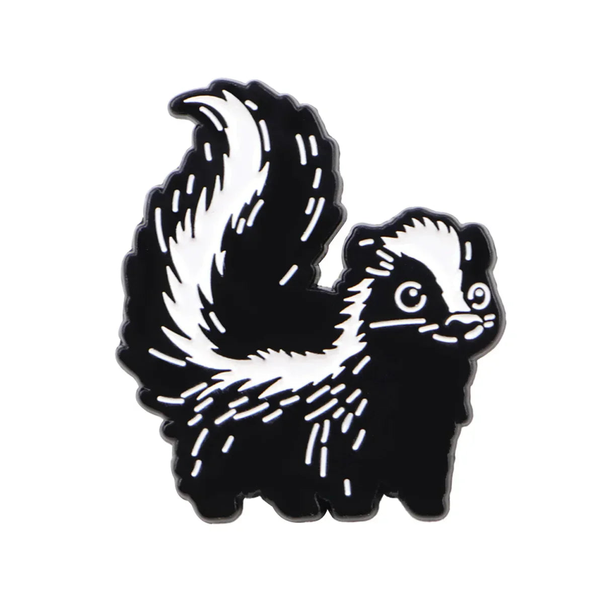 Cartoon Skunk Enamel Pin Funny Animal Brooch Pines Lapel Pins Badge on Backpack Clothing Accessories Fashion Jewelry