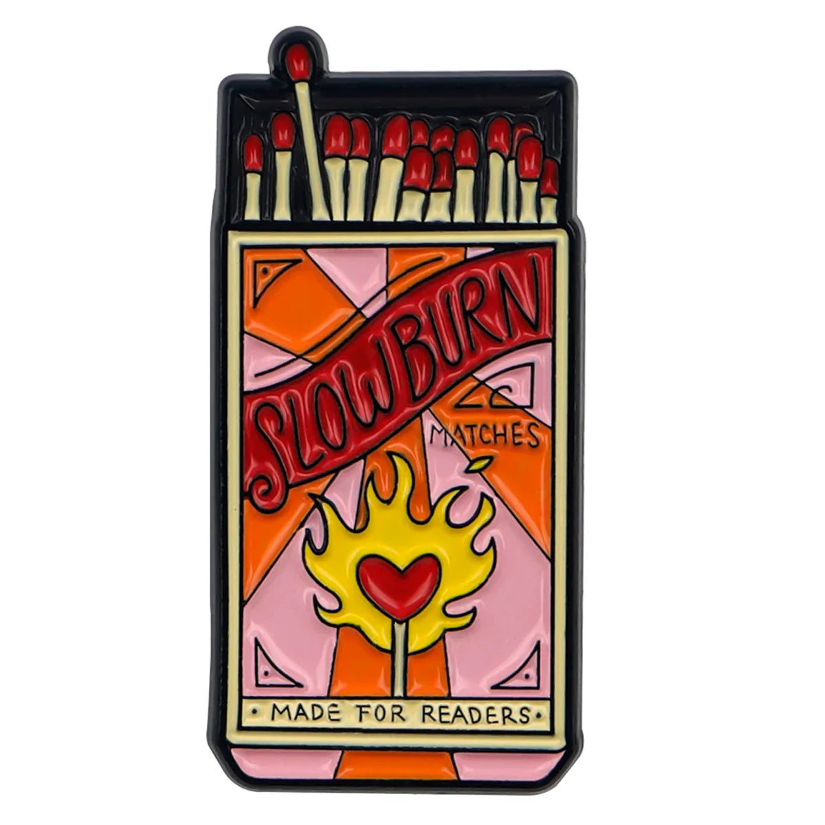 Slow Burn Matches Book Club Enamel Pin 1