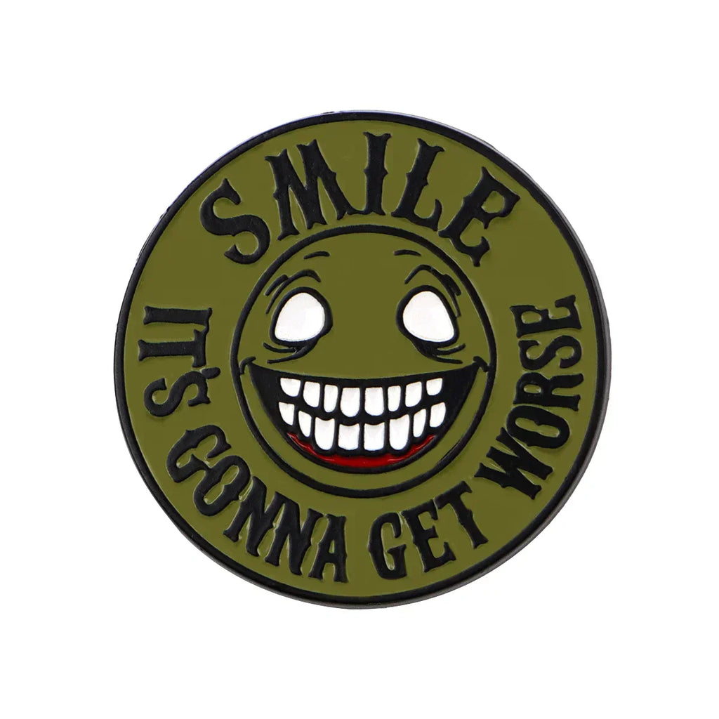 IT’S GONNA GET WORSE Enamel Pins Sarcastic Quotes Brooches Badge Punk Lapel Pins Clothes Decoration Humorous Jewelry