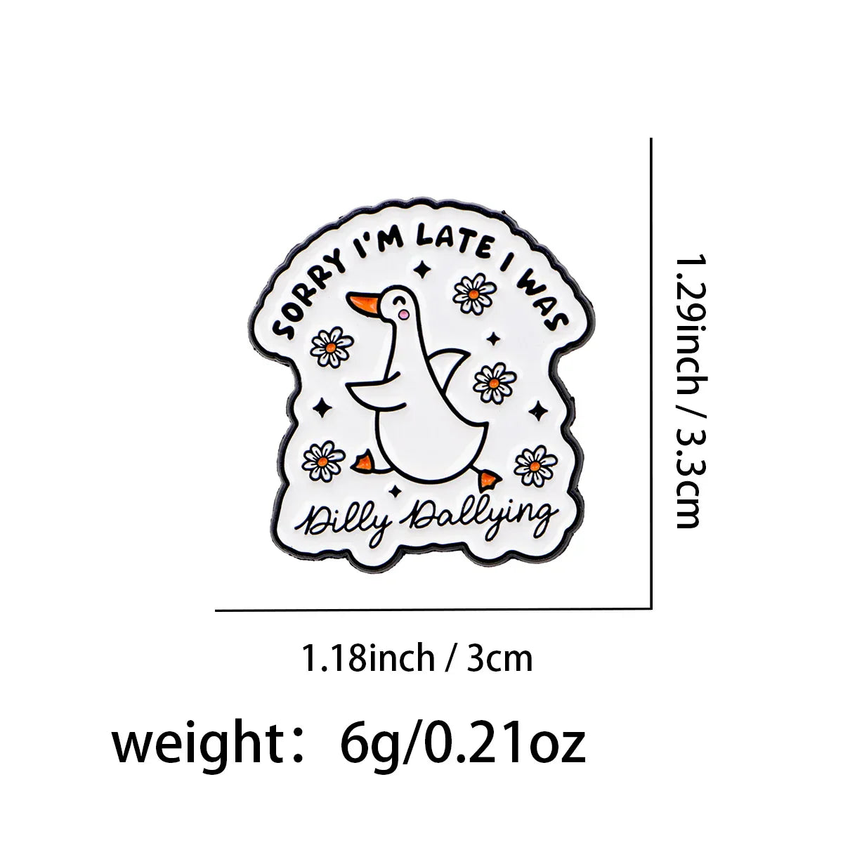 Funny Goose Enamel Pin Cute Cartoon Duck Brooch Pines Lapel Pins Badge on Backpack Clothing Accessories Fashion Jewelry