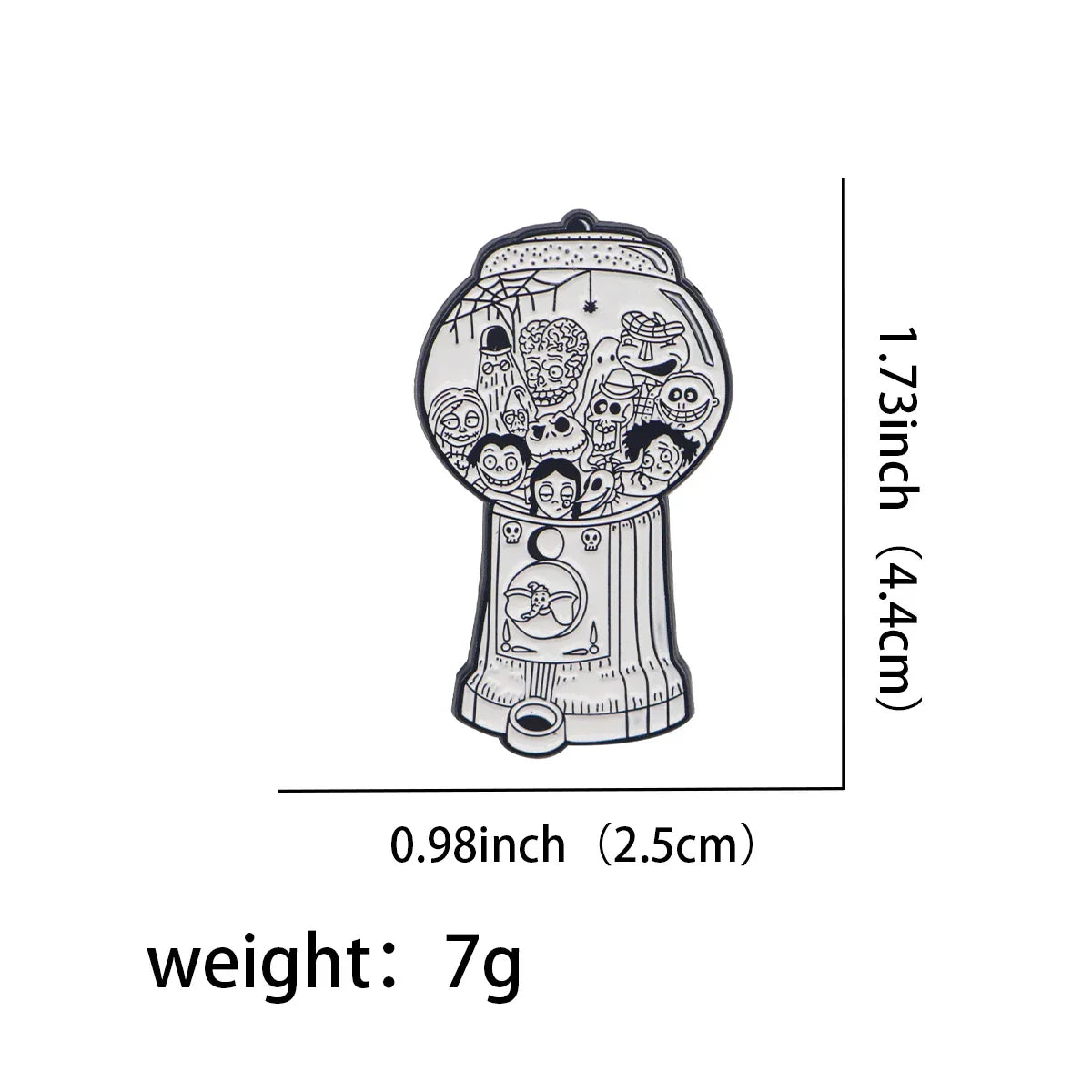 Spooky Gumball Machine Enamel Pin 1 / MULTI