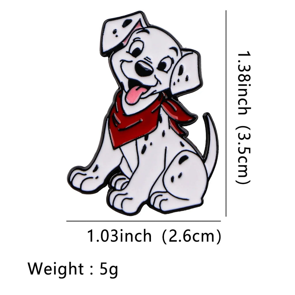 Spotty Dog Enamel Pin 1