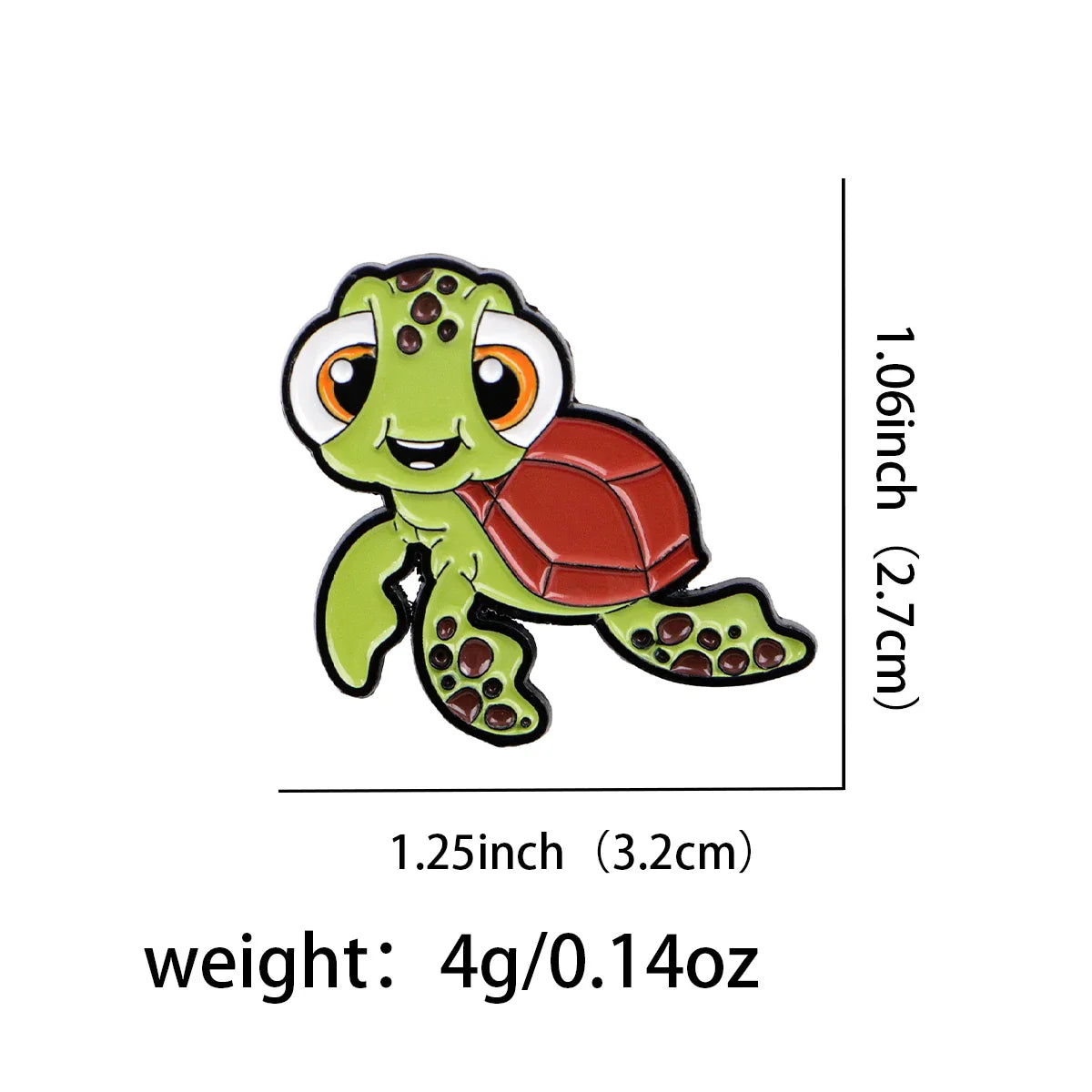 Squirt the Sea Turtle Enamel Pin 1