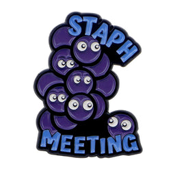 Staph Meeting Bacteria Enamel Pin 1