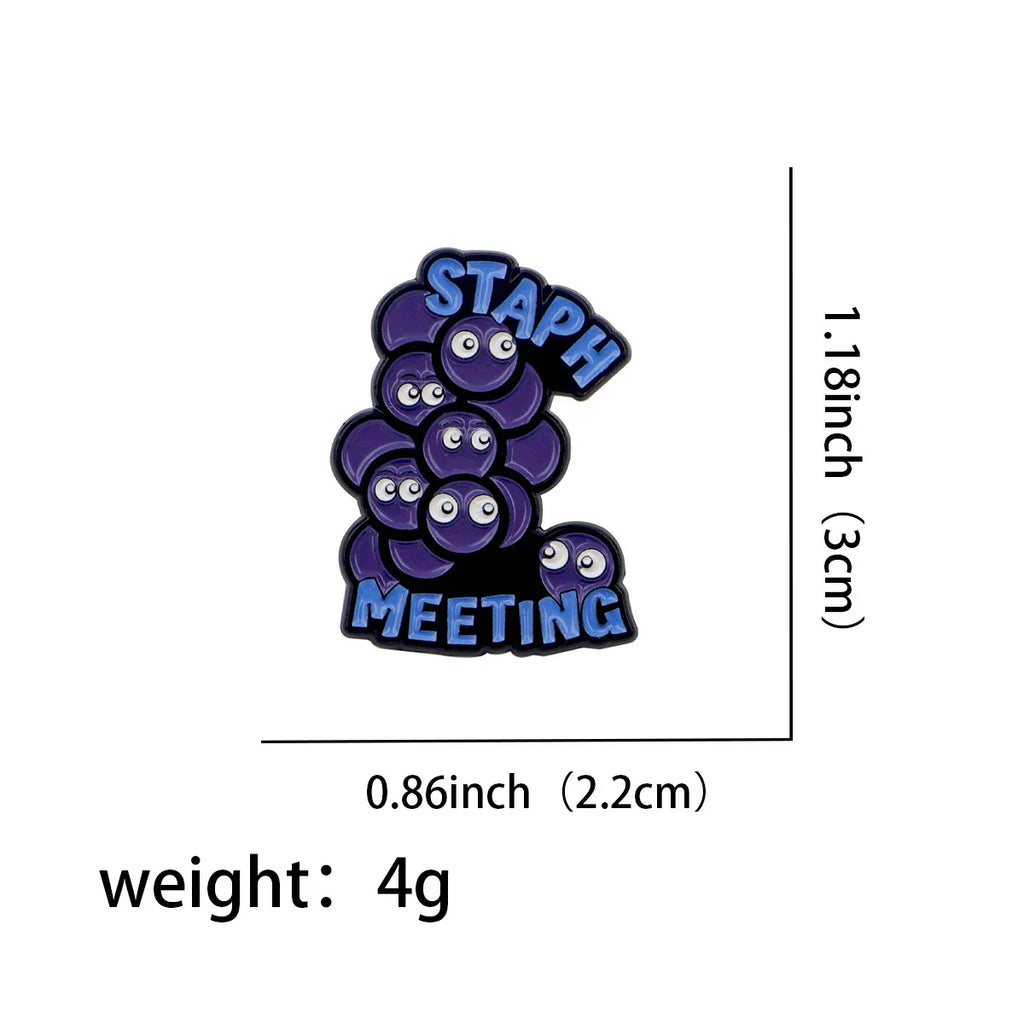 Staph Meeting Bacteria Enamel Pin 1