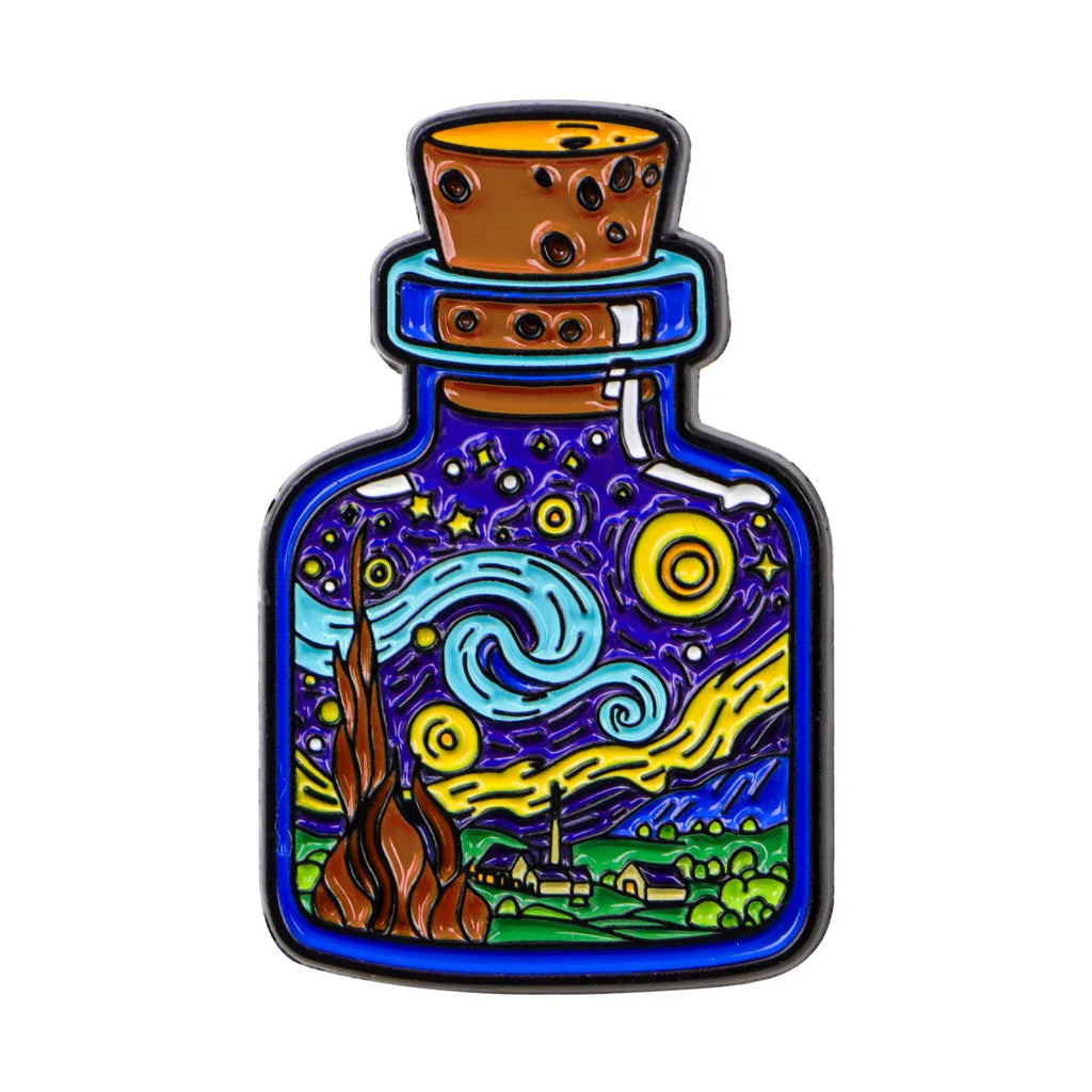 Starry Night in a Bottle Enamel Pin 1