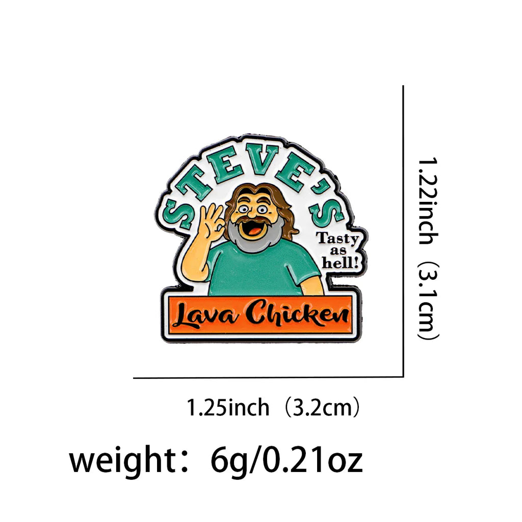 Cartoon Pixel Chicken Enamel Pin Game Brooch Pines Lapel Pins Badge on Backpack Clothing Accessories Fashion Jewelry