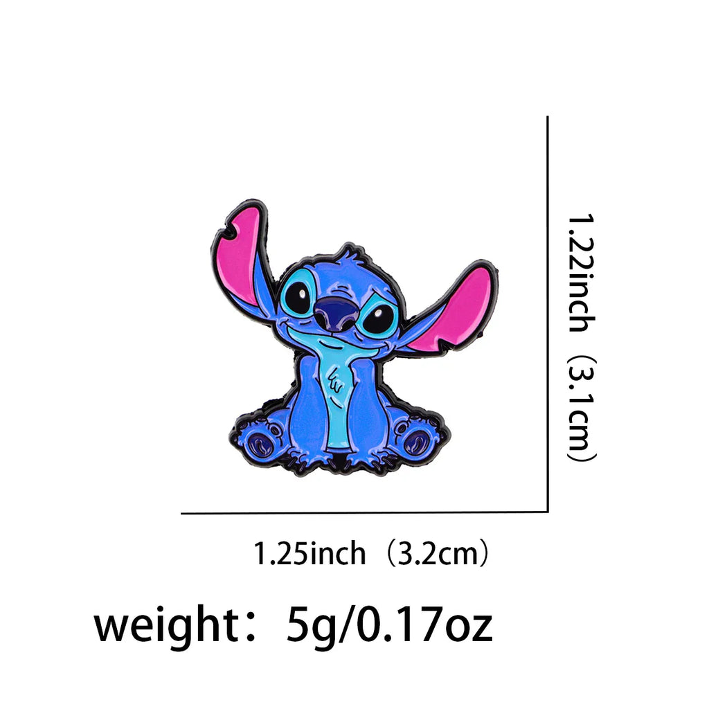 Cute Alien Enamel Pin Cartoon Animal Brooch Pines Lapel Pins Badge on Backpack Clothing Accessories Cosplay Jewelry