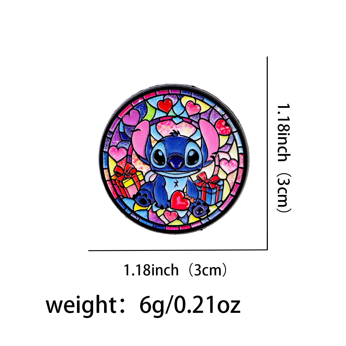Stitch Stained Glass Style Enamel Pin 1