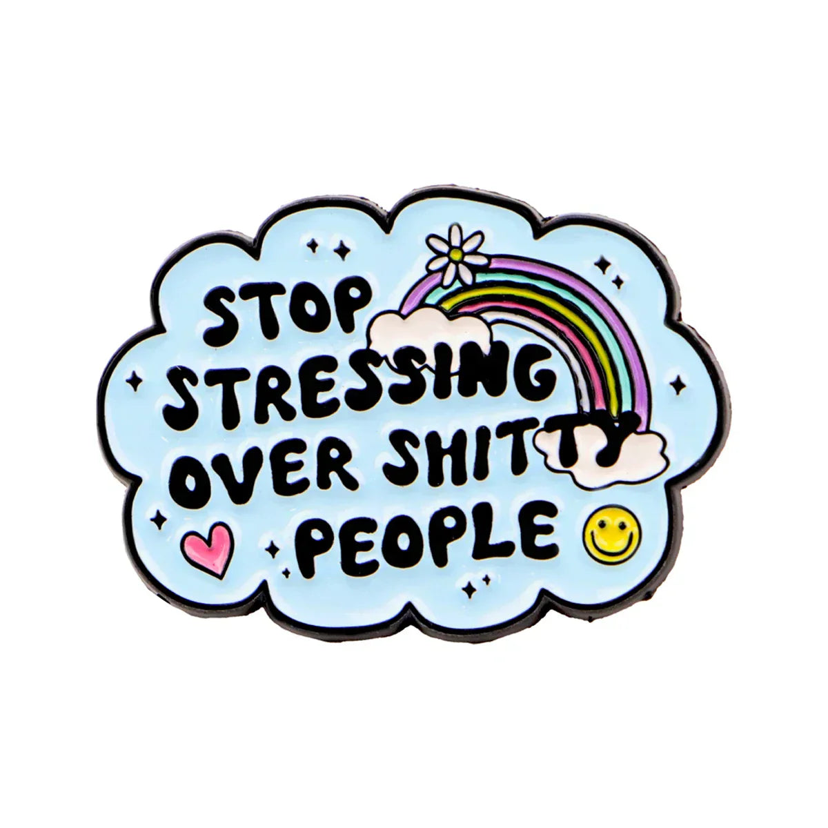 Rainbow Enamel Pin Mental Health Brooch Pines Lapel Pins Badge on Backpack Clothing Accessories Inspirational Jewelry