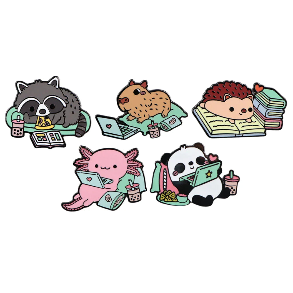Studying Animals Enamel Pin