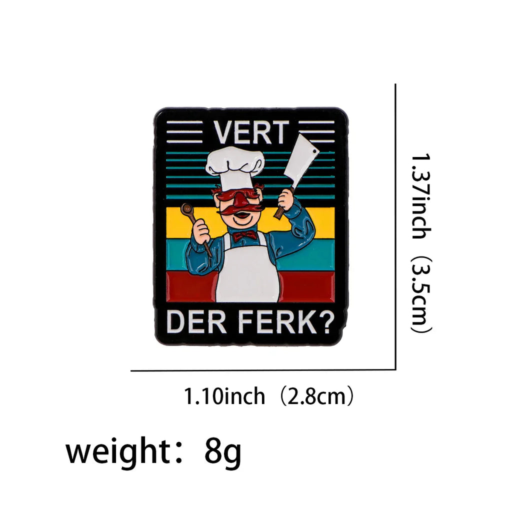 Swedish Chef ’Vert Der Ferk?’ Enamel Pin 1 / MULTI