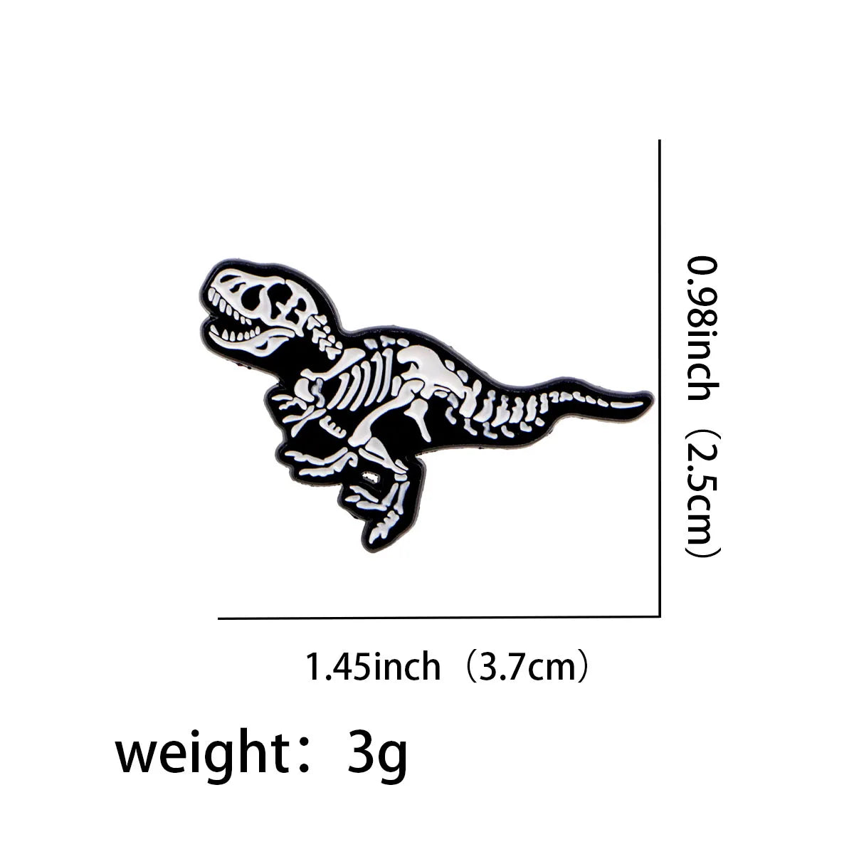 T Rex X Ray Dinosaure Enamel Pin 1