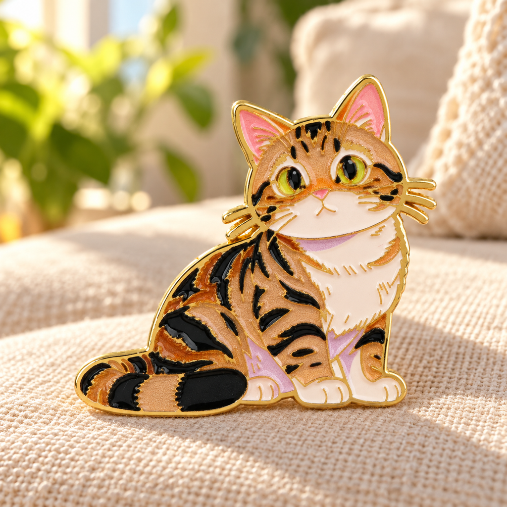 Cute Tabby Cat Pin – intérieur chaleureux