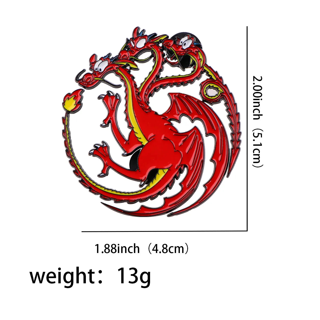 Targaryen Mushu Enamel Pin 1