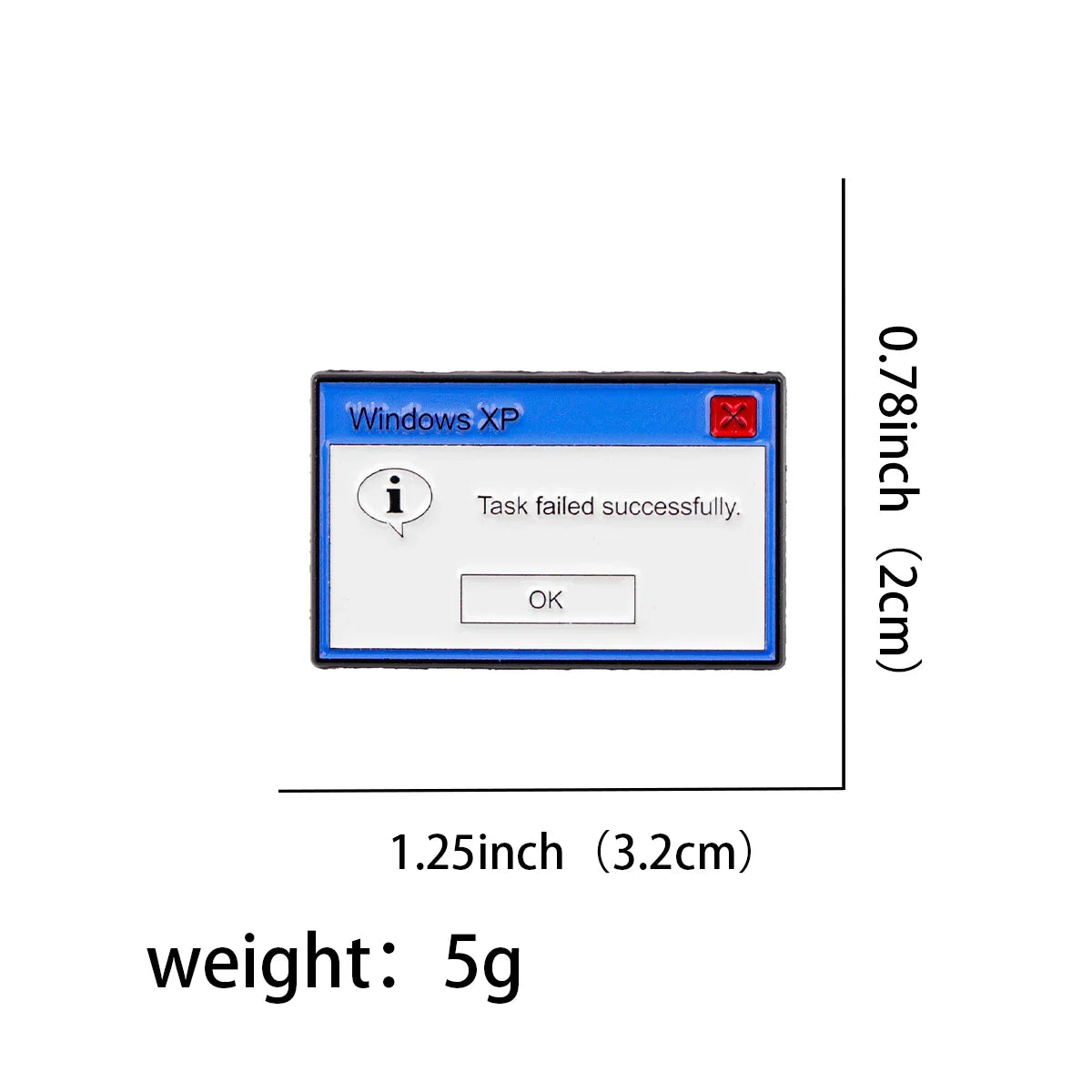 ’Task Failed Successfully’ Windows XP Enamel Pin 1