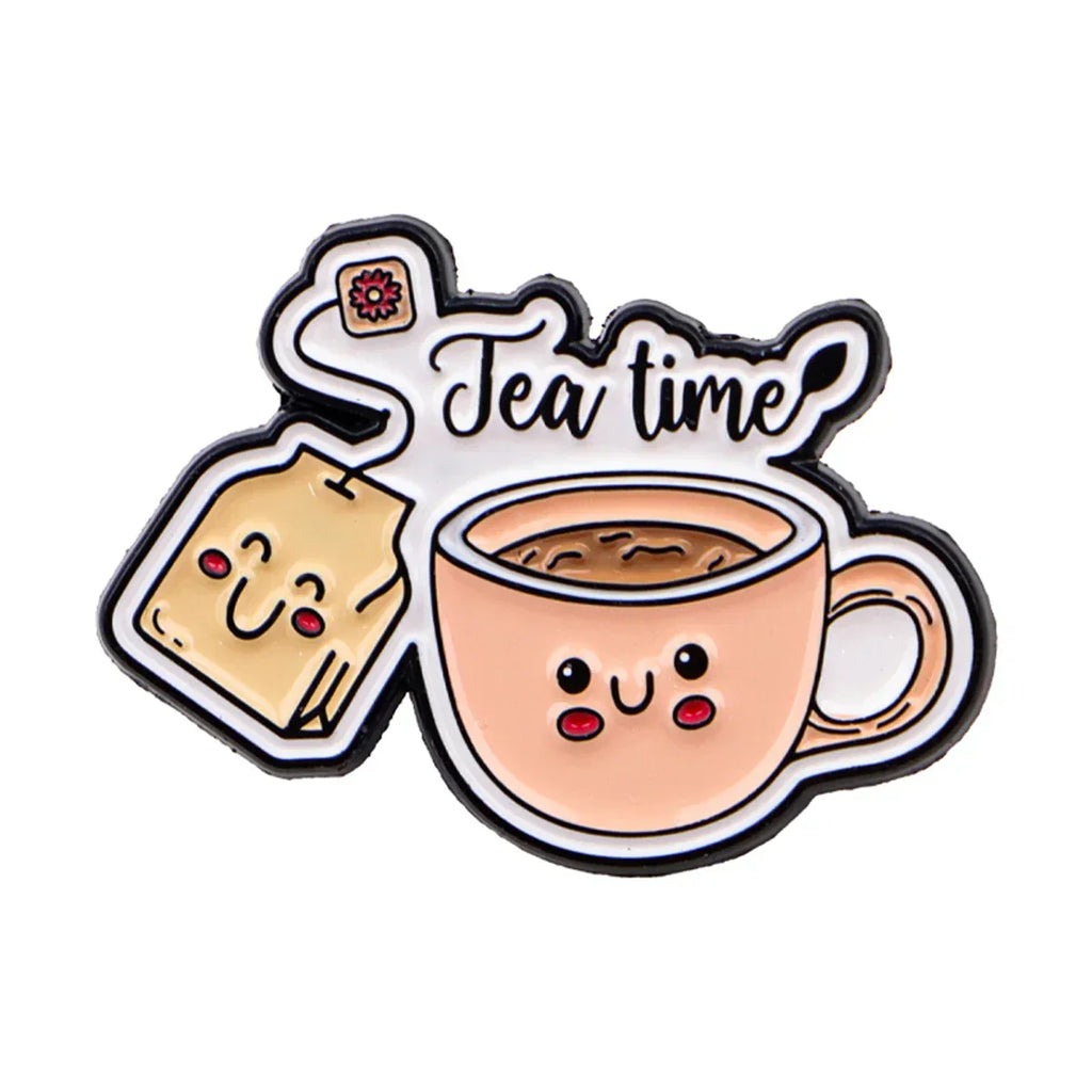 Tea Time Cartoon Art Enamel Pin Coffee Brooch Pines Lapel Pins Badge on Backpack Clothing Accessories Fashion Jewelry