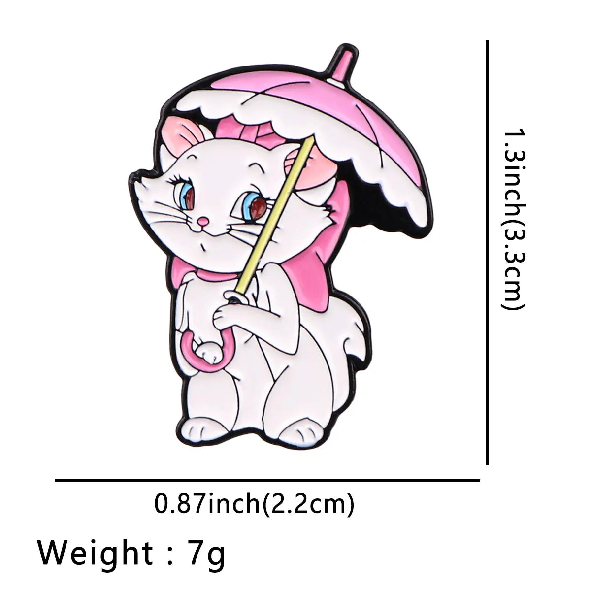 The Aristocats ’Marie Pink Umbrella’ Enamel Pin 1