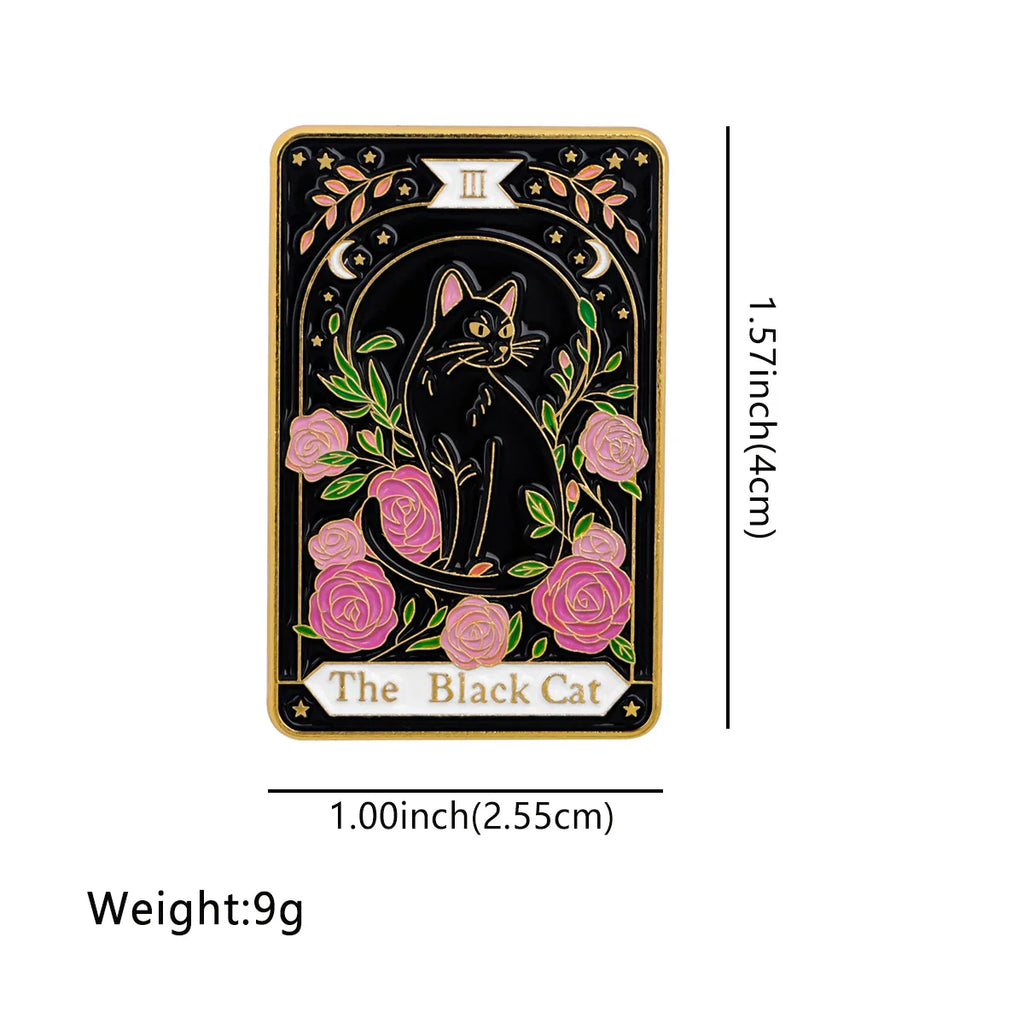The Black Cat Tarot Enamel Pin 1