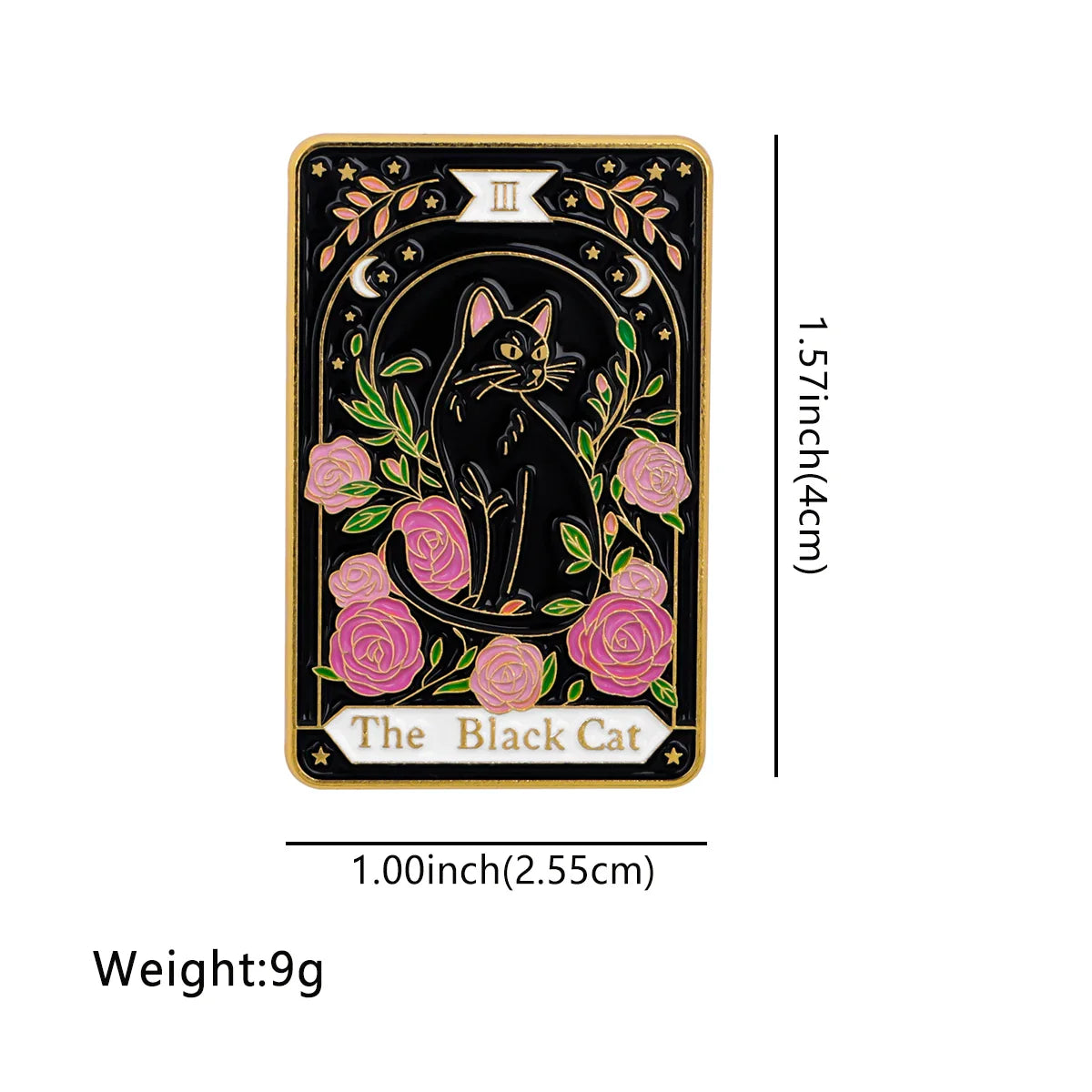 The Black Cat Tarot Enamel Pin 1
