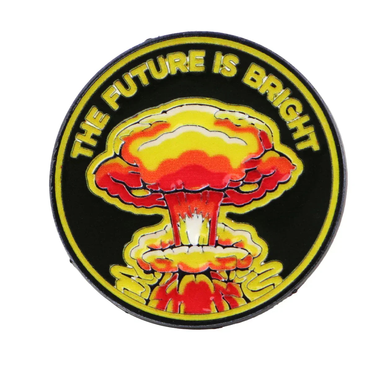 Bright Future Enamel Pin Round Brooch Pines Lapel Pins Mountain Badge Clothing Accessories Inspirational Jewelry Gifts