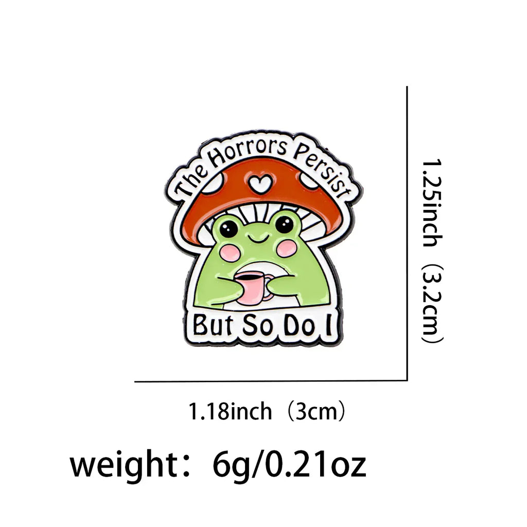Funny Frog Enamel Pin Quotes Brooch Pines Lapel Pins Badge on Backpack Clothing Accessories Animal Jewelry Friends