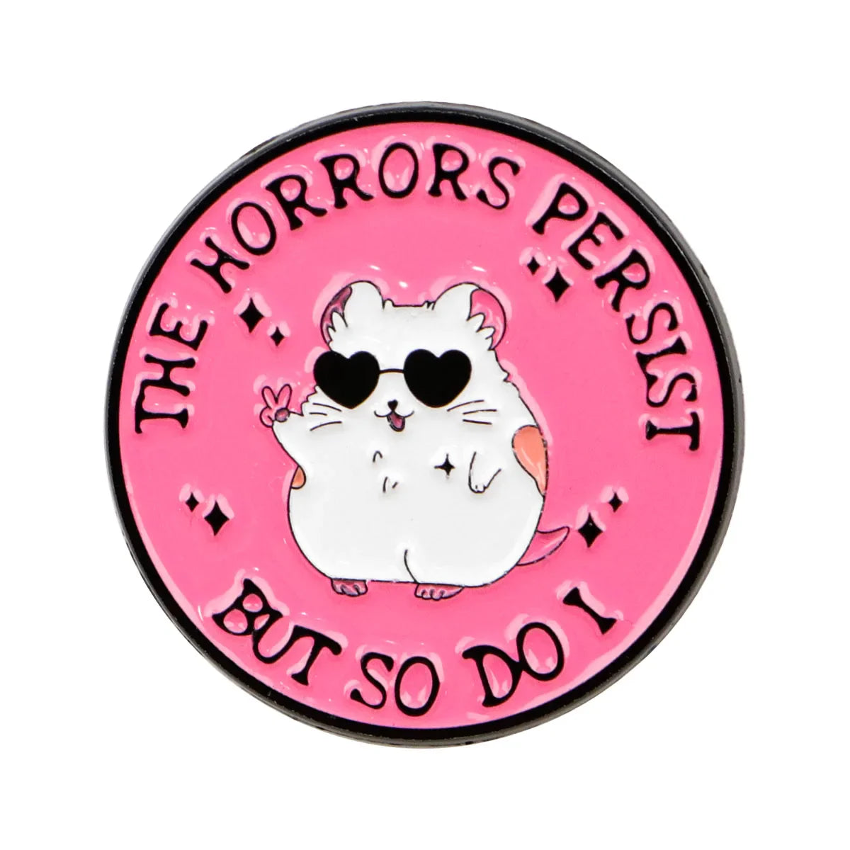The Horrors Persist Hamster Enamel Pin 1