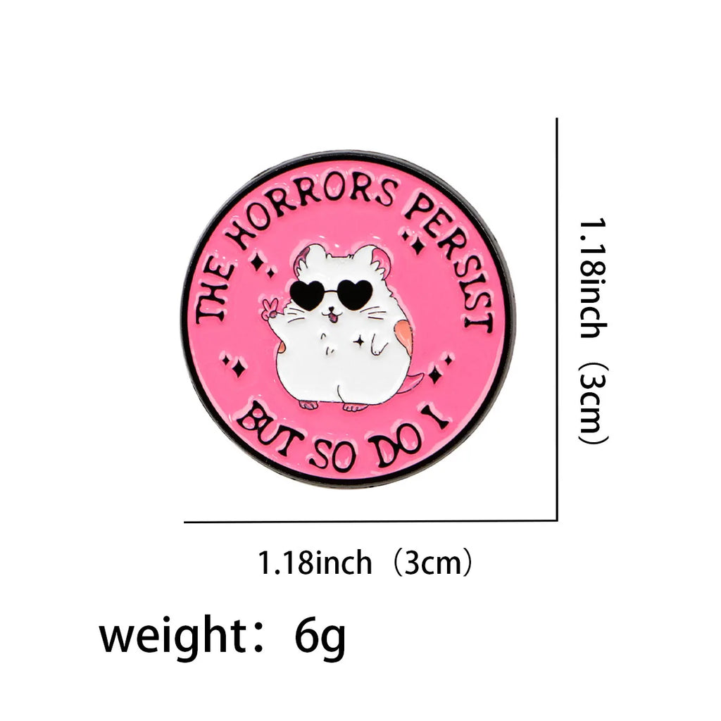The Horrors Persist Hamster Enamel Pin 1