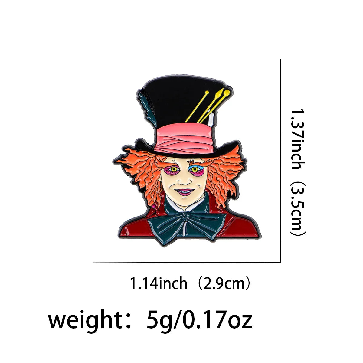 The Mad Hatter Enamel Pin 1