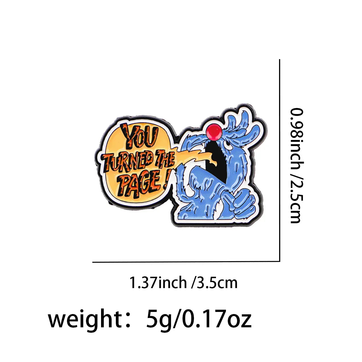 Funny Book Monster Enamel Pin Quotes Brooch Pines Lapel Pins Badge on Backpack Clothing Accessories Fashion Jewelry