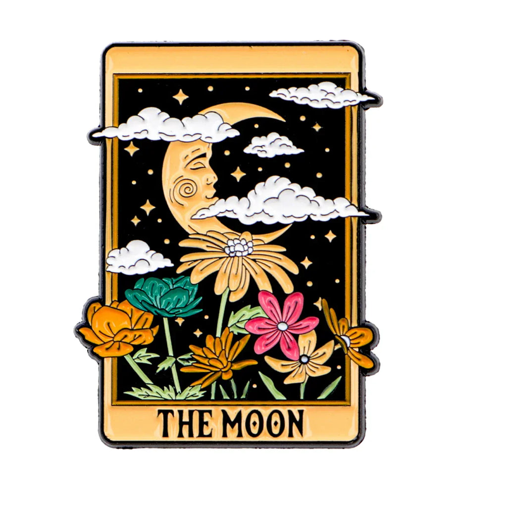 Moon Tarot Enamel Pins Vintage Brooches Badge Lapel Pins for Backpacks Bags Backpack Clothes Decoration Fashion Jewelry