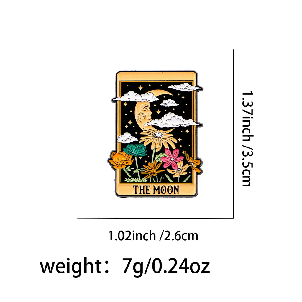 Moon Tarot Enamel Pins Vintage Brooches Badge Lapel Pins for Backpacks Bags Backpack Clothes Decoration Fashion Jewelry