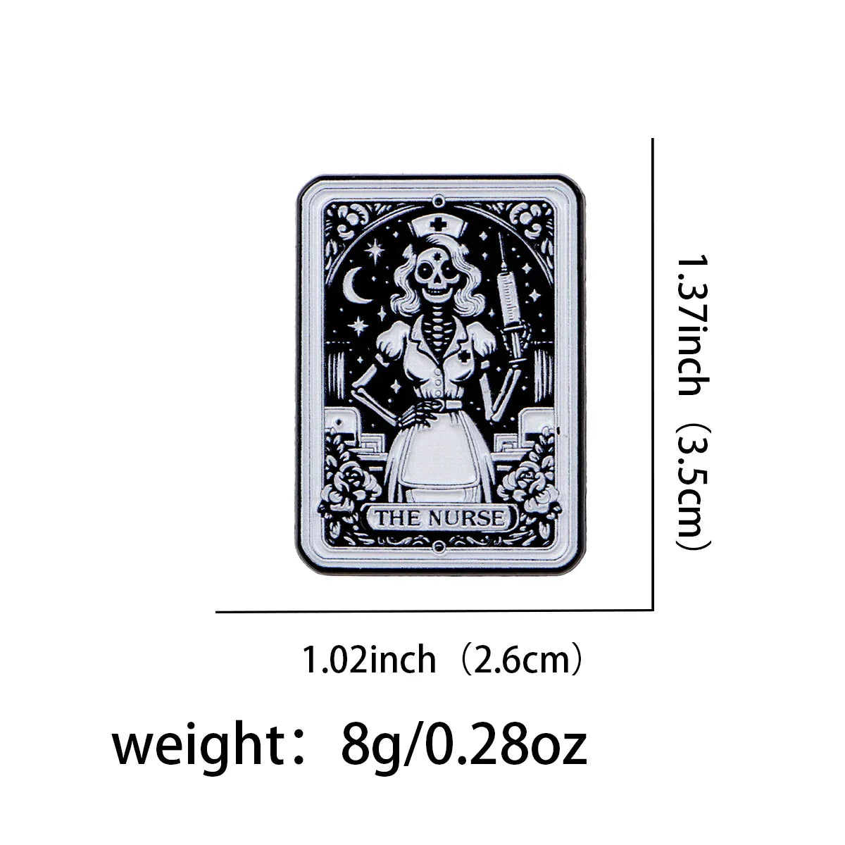Nurse Halloween Enamel Pin Skeleton Brooch Pines Lapel Pins Tarot Badge on Backpack Clothing Accessories Medical