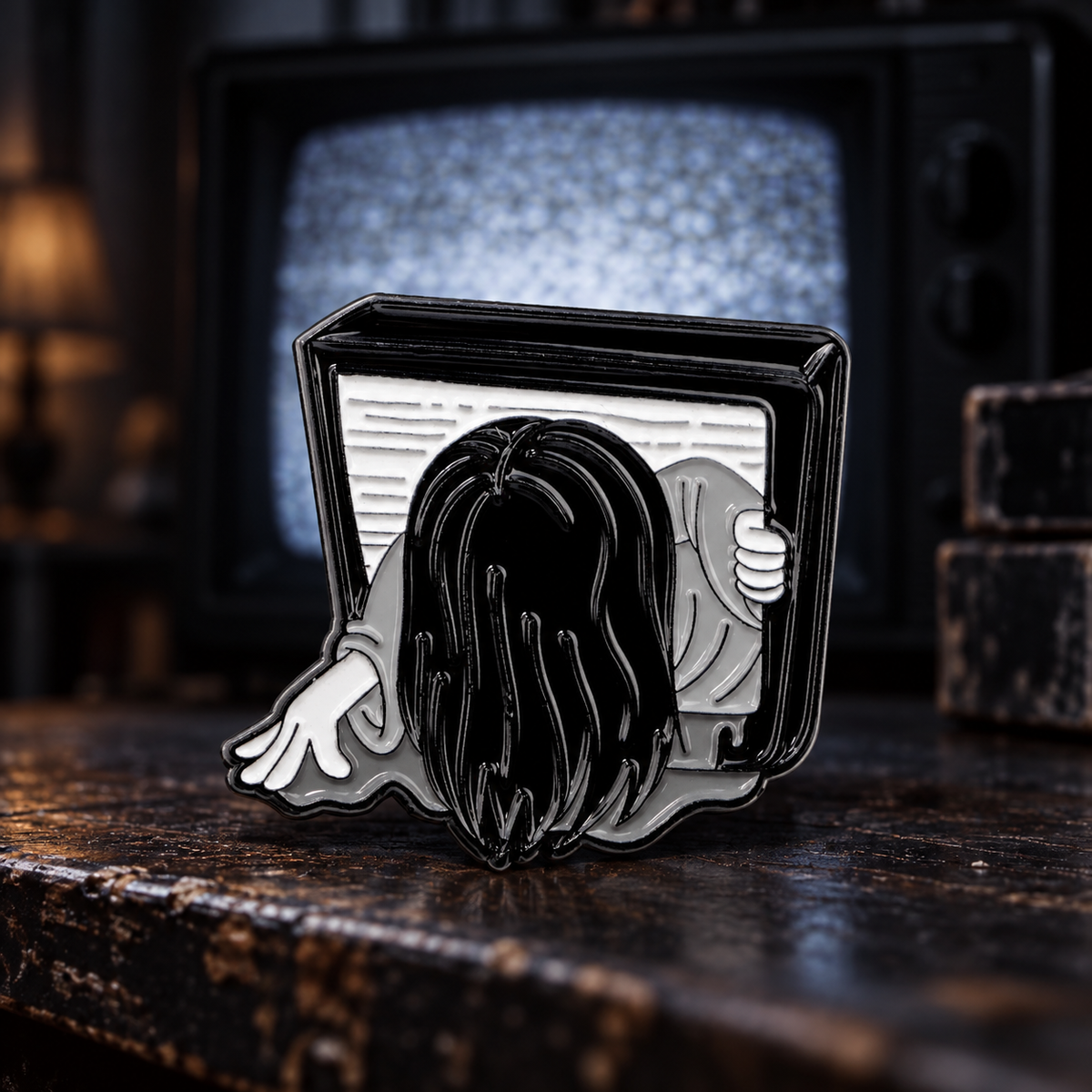 The Ring Pin on a themed spooky background