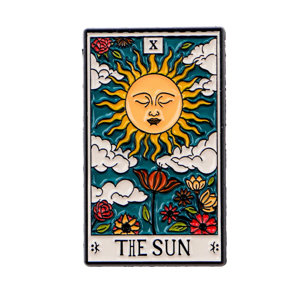 Tarot Sun Enamel Pin Vintage Brooch Pines Lapel Pins Badge on Backpack Clothing Accessories Fashion Jewelry Friends