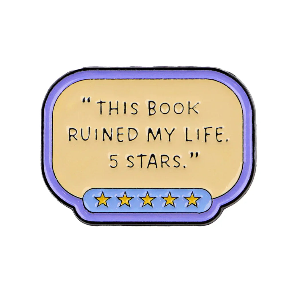 ’THIS BOOK RUINED MY LIFE’ Enamel Pin Funny Brooch Pines Pins Badge Clothing Accessories Fashion Jewelry Friends Gifts