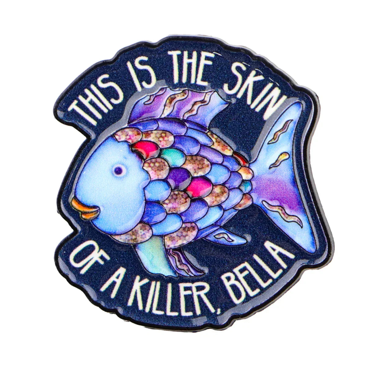 ’THIS IS THE SKIN’ Enamel Pin Fish Brooch Pines Lapel Pins Movie Badge on Backpack Clothing Accessories Funny Jewelry