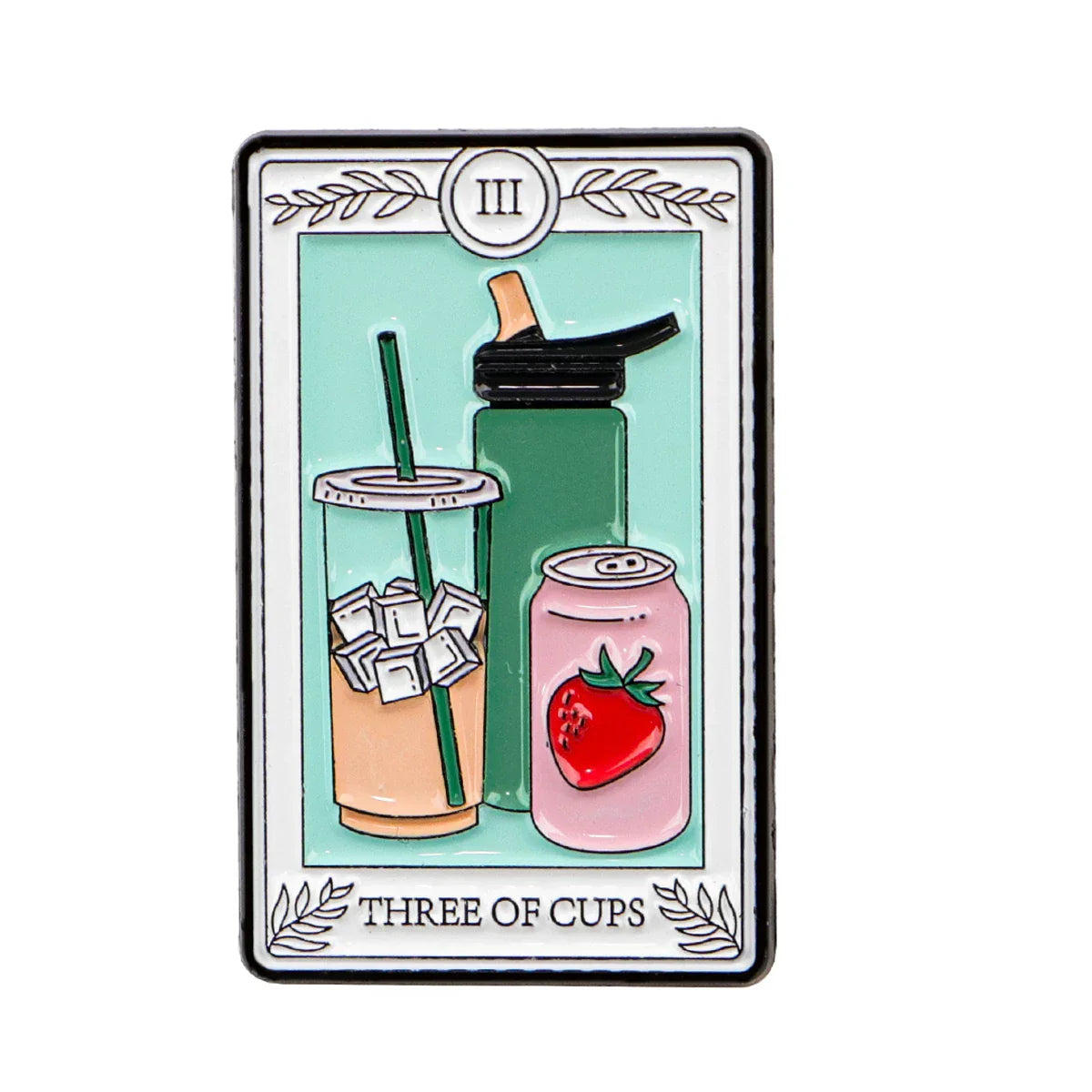 Three Of Cups Tarot Enamel Pin 1