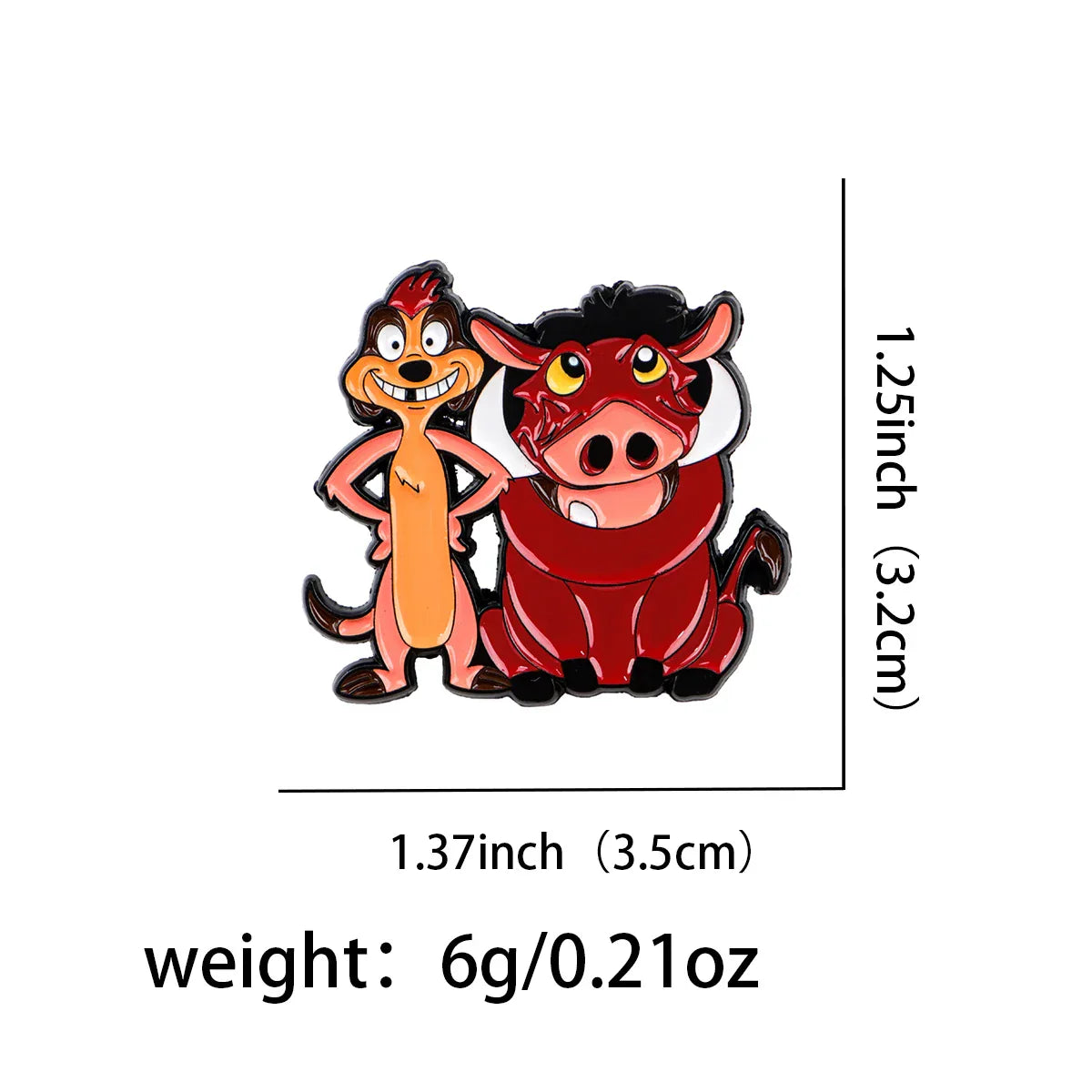 Timon and Pumbaa Enamel Pin 1
