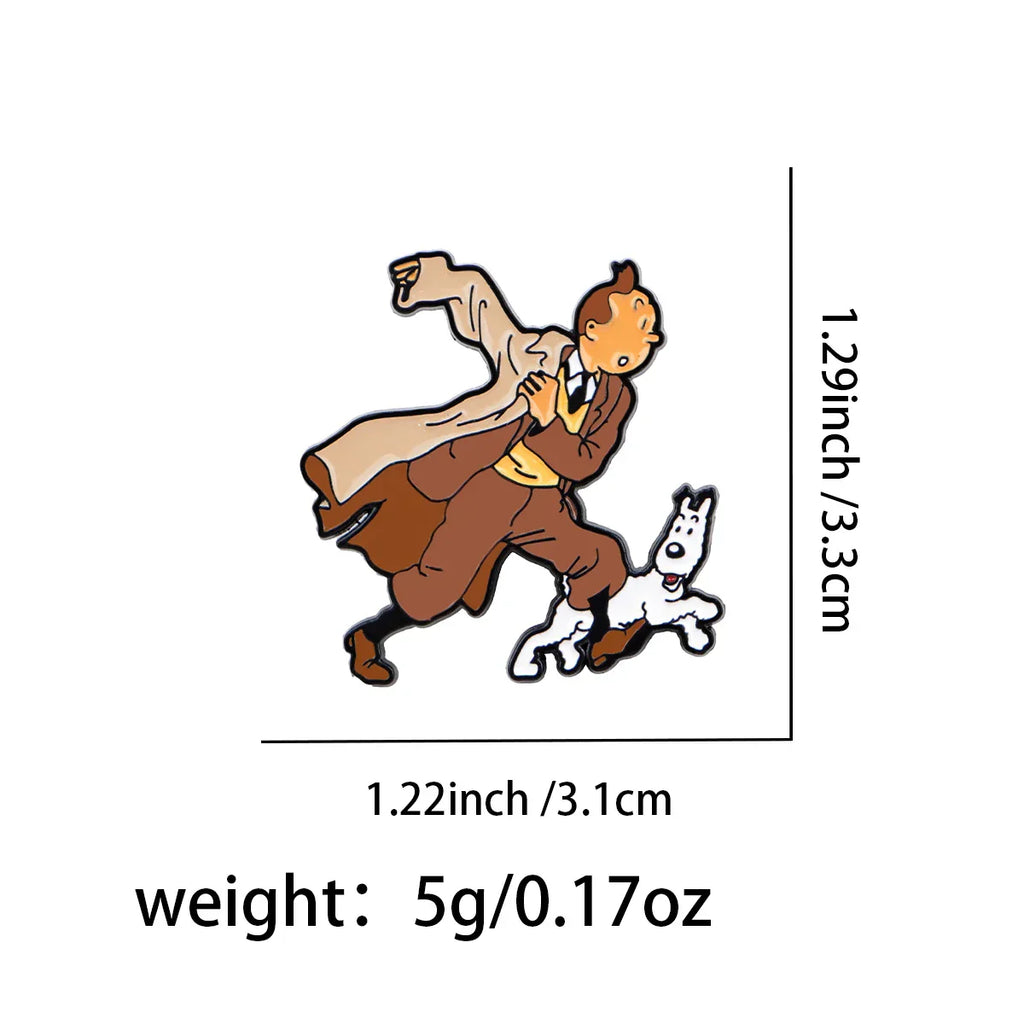 Cute Dog Enamel Pin Movie Brooch Pines Lapel Pins Badge on Backpack Clothing Accessories Funny Jewelry Fans Friends